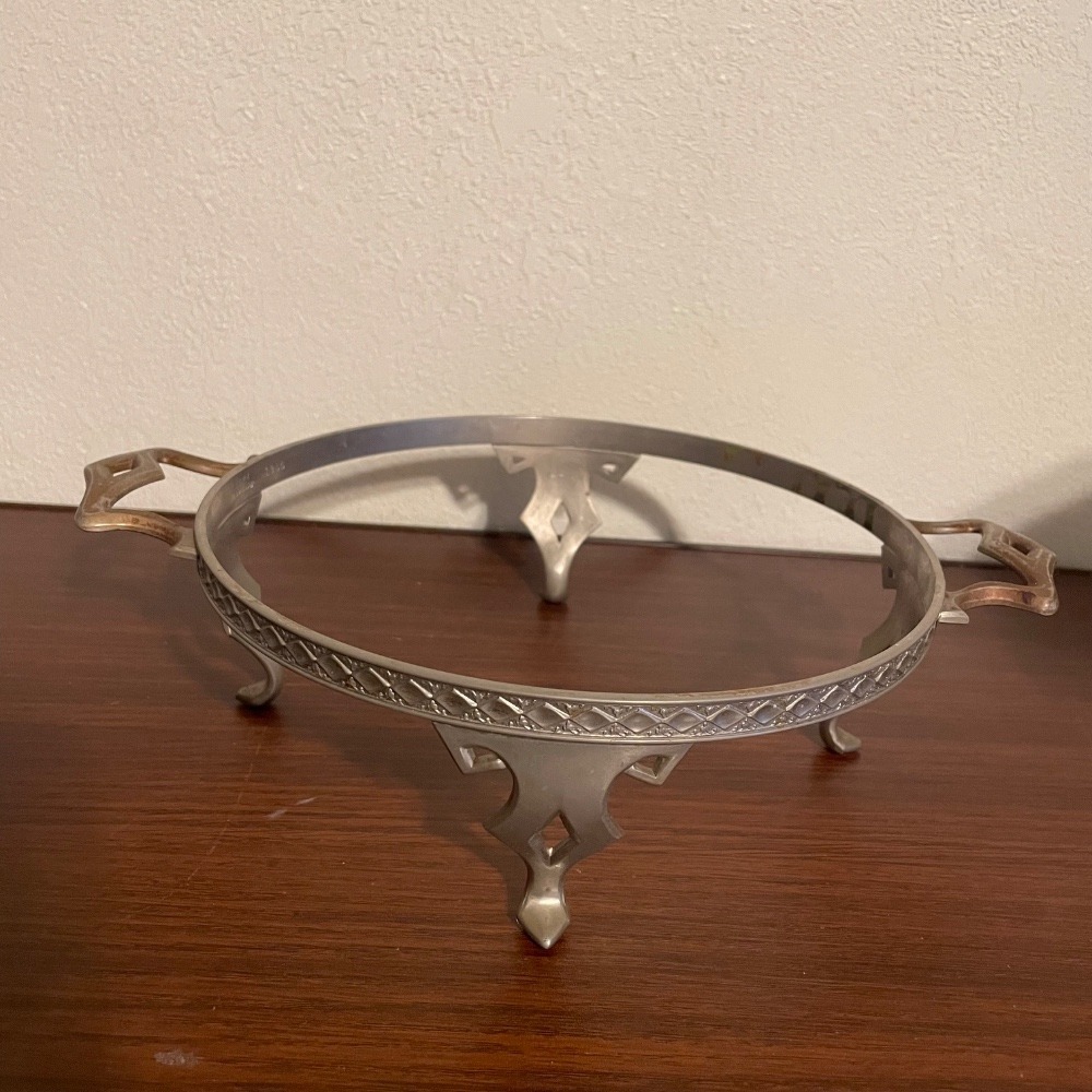 Royal Rochester Chafing Dish pewter Stand Silver Plated‎ Vintage Ornate Design